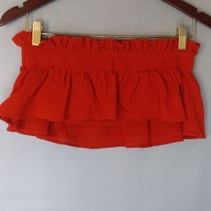 Free People Orange Red Tube Top Size Small